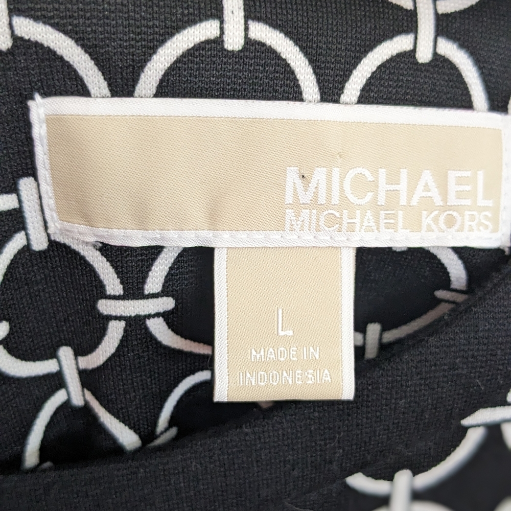 Michael Kors Geometric Print Sheath Dress – Size L - Picture 7 of 8